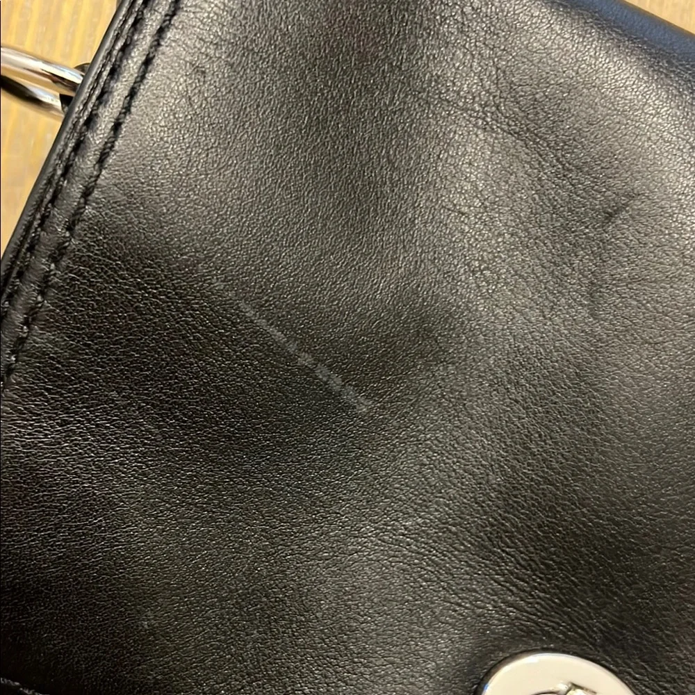 Coach Black leather Turnlock Crossbody Bag —NO STRAP - Picture 4 of 11